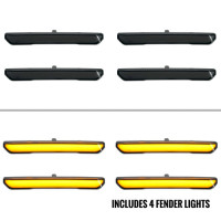 Boost Auto Amber LED Fender Lights Smoked Lens