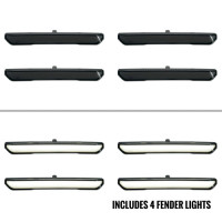 Boost Auto White LED Fender Lights Smoked Lens