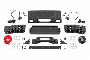 Rough Country Hidden Winch Mount White SAE Fog