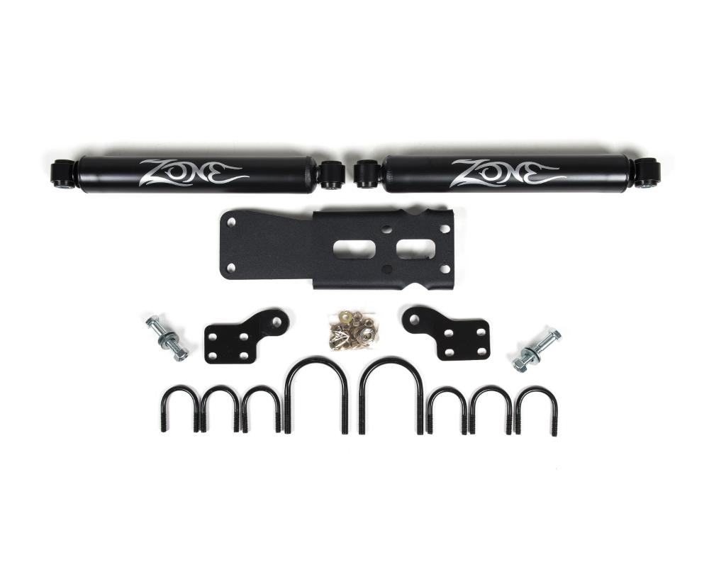 Zone Offroad Dual Steering Stabilizer Kit W/ Shocks