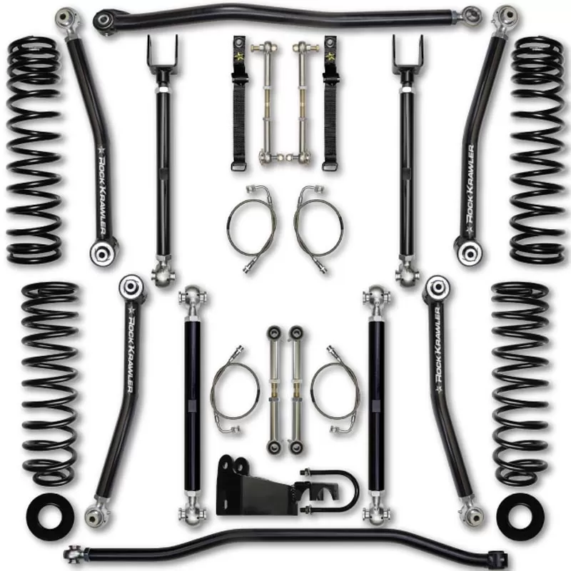 Rock Krawler 2.5 Inch X Factor Lift Kit Jeep Wrangler JKU 4 Door 2007-2018