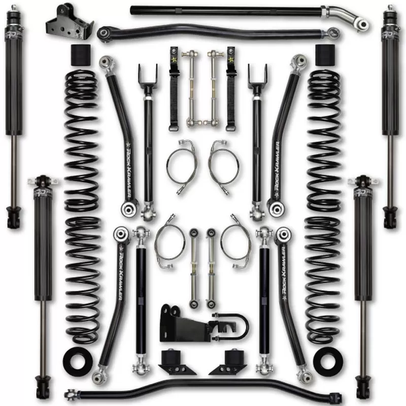 Rock Krawler 4.5"Inch X Factor Lift Kit w | Stage 1 Shocks Jeep Wrangler JKU 4 Door 2007-2018