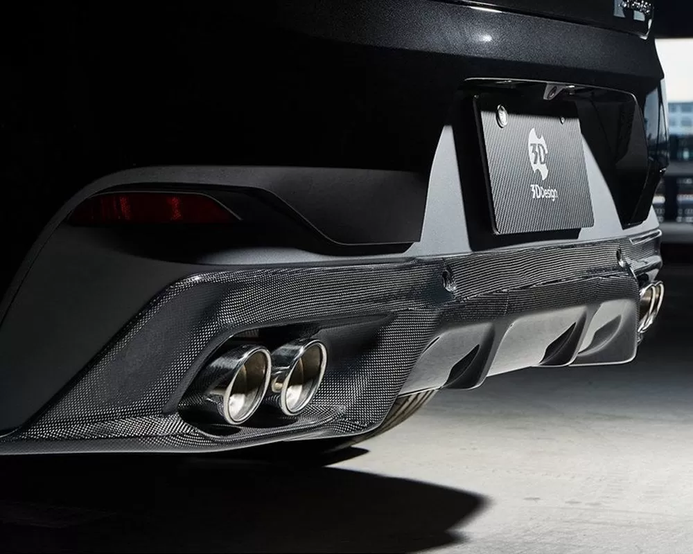 Quad Diffuser 3D Design 3108-23911-3DD Carbon Fiber Rear Diffuser Quad Set ...