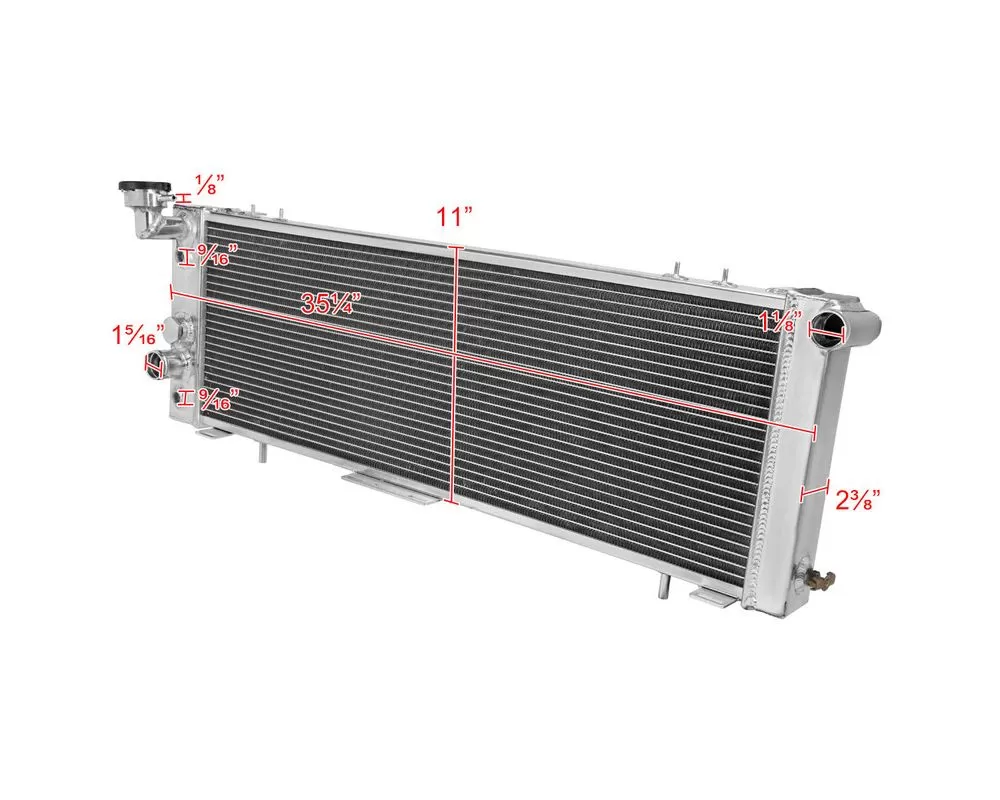Off Road Car Rear Radiator Spec-D Tuning RAD3-CHKE91-SPECD Spec-D Aluminum 3-Row Performance ...