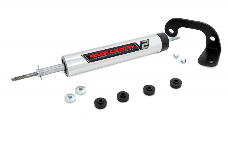 2016 Silverado Suspension Rough Country For 2011-2015 GM 2500HD/3500HD 4WD Trucks - Kit 8731130 Steering Stabilizer