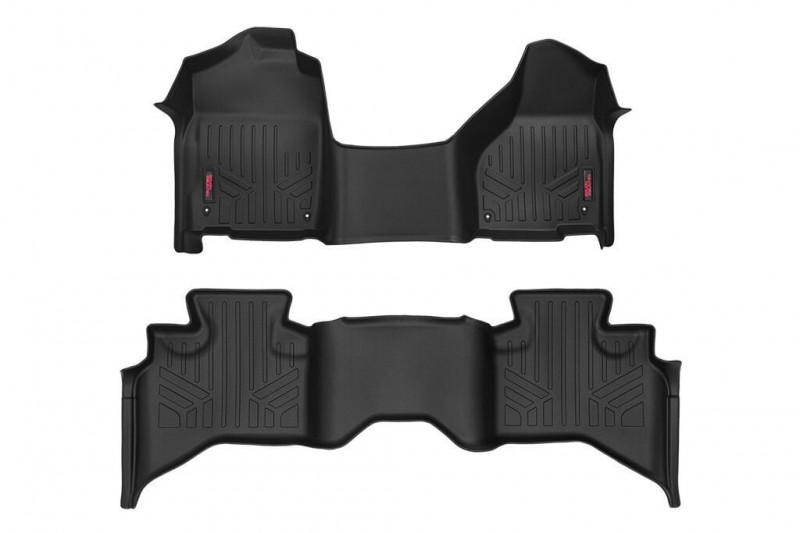 Rough Country M31312RC Floor Mats One Piece Front Quad Cab 12