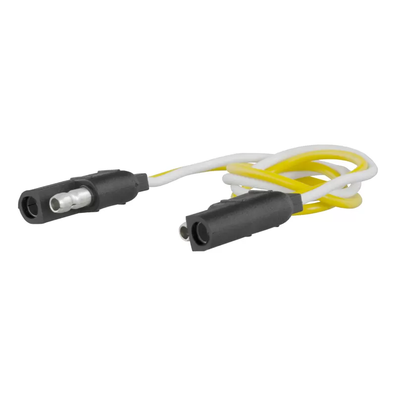 Curt 58020-CURT 2-Way Flat Connector Plug & Socket with 12" Wires ...