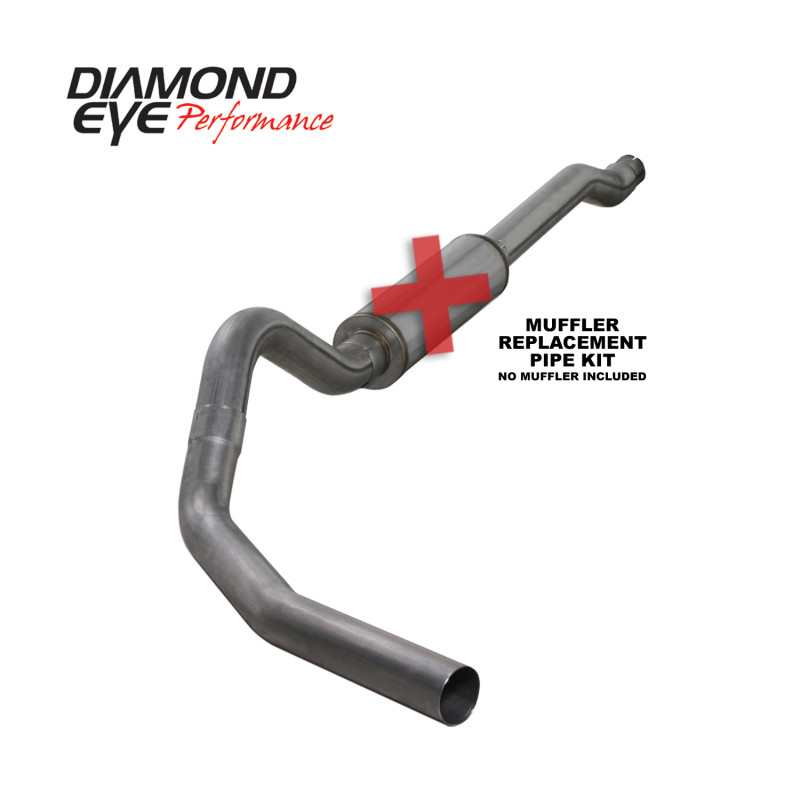 Diamond Eye DEPK4338SRP 4" 409 SS DPF Back Single Exhaust Replacement