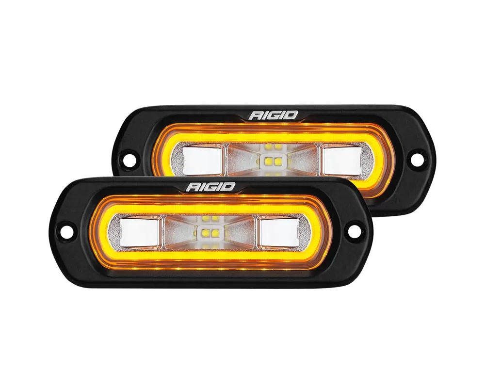 Rigid Industries Rigid SR-L Series LED Light Pod - Red Halo / Flush / Pair (RIG53222) main image 1