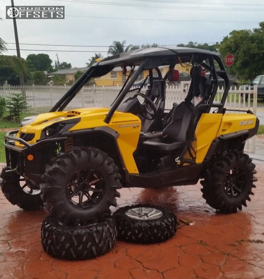 Wheel Offset 2013 Can Am Commander 1000 Outside Flares Stock Custom Rims