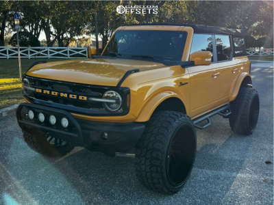 1 2022 Bronco Ford Outer Banks Rough Country Suspension Lift 5in Arkon Off Road Mandela Satin Black