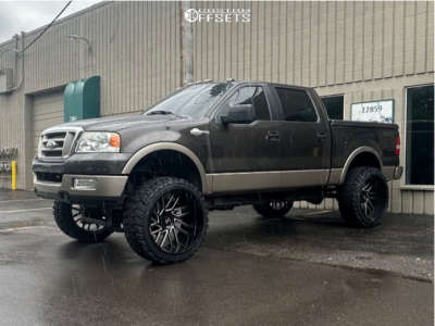 1 2005 F 150 Ford King Ranch Bds Suspension Lift 6in Body 3in Arkon Off Road Mandela Black Milled