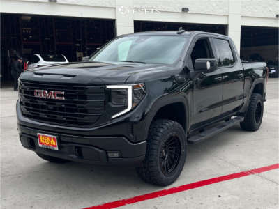 1 2024 Sierra 1500 Gmc Elevation Rough Country Suspension Lift 35in Anthem Off Road Turbine Gloss Black