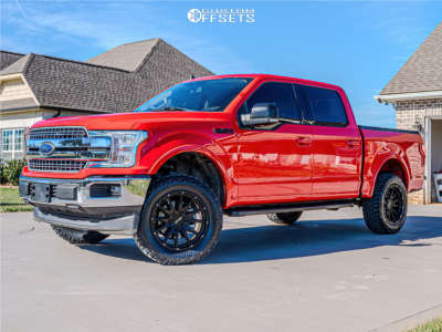 1 2019 F 150 Ford Lariat Rough Country Suspension Lift 4in Anthem Off Road Talon Satin Black