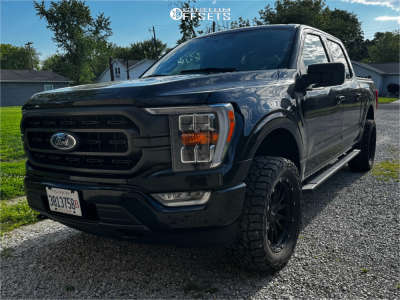 1 2022 F 150 Ford Xlt Rough Country Leveling Kit Anthem Off Road Talon Black Milled