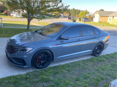 2019 Volkswagen Jetta with 18x8 45 Enkei Ts9 and 225/45R18 Hankook
