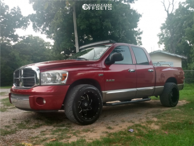 2008 Dodge Ram 1500 - 20x12 -44mm - Dropstars 657bm - Stock Suspension - 305/60R20