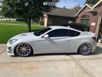 羽生　GENESIS 2013 Hyundai Genesis Coupe with 19x9.5 15 Aodhan DS08 and