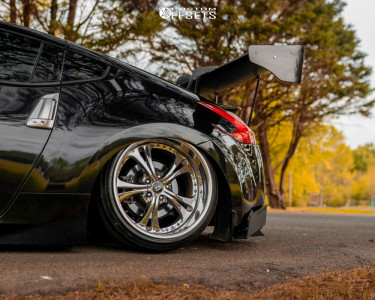 2009 Nissan 370Z with 19x10.5 34 Weds Cerberus 2 and 245