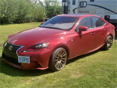 2015 Lexus IS250 with 18x9.5 38 AVID1 AV20 and 225/40R18 Lexani