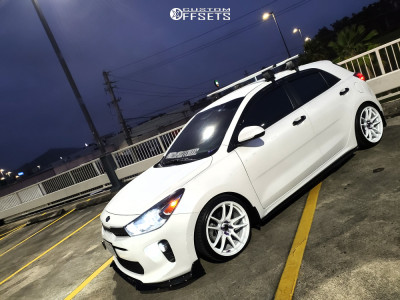 2018 Kia Rio with 17x8 32 JNC Jnc012 and 195/40R17 Achilles ATR-K
