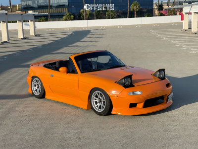 1991 Mazda MX-5 Miata with 15x8 25 Konig Freeform and 205/50R15