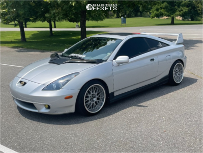 2001 Toyota Celica with 17x9.5 20 Work Vsxx and 205/45R17 Hankook