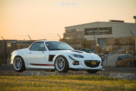 2013 Mazda MX-5 Miata with 17x9.5 38 Enkei Rpf1 and 245/40R17 
