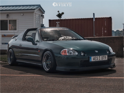 Sol 1995 Honda Civic Del Sol with 15x8.5 17 Klutch Sl2 and 195/45R15