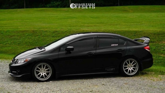 2015 Honda Civic with 18x8.5 35 Aodhan Ds02 and 215/40R18 Achilles Atr ...