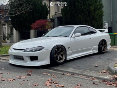 2002 Nissan 200SX with 17x9 12 Volk Te37 and 215/45R17 Leao