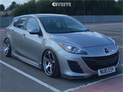 2010 Mazda 3 with 18x8.5 38 Japan Racing Jr32 and 215/35R18