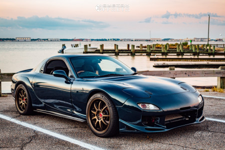 1993 Mazda RX-7 with 18x9 38 Work D9r and 225/40R18 Michelin Pilot ...