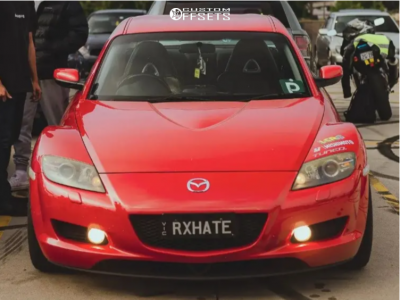 2004 Mazda RX-8 with 18x10 38 Work Gt5 and 265/35R18 Zestino Gredge ...