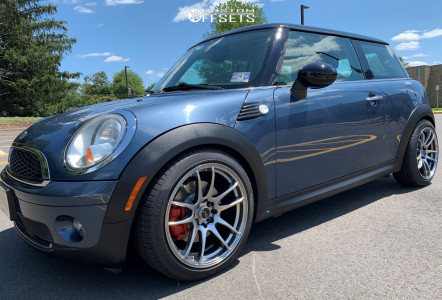 2010 Mini Cooper with 17x8 32 JNC Jnc030 and 215/45R17 Pirelli P
