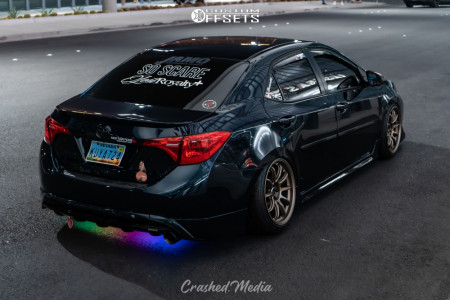 2017 Toyota Corolla with 18x9.5 38 AVID1 AV40 and 225/40R18 Achilles