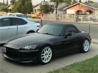 2006 Honda S2000 with 17x8 47 Work Emotion Cr Kiwami and 215/45R17 