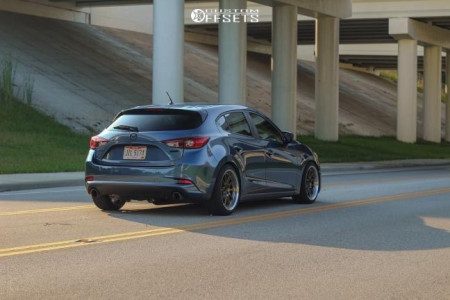 2017 Mazda 3 Sport with 18x8.25 35 Aodhan Ds07 and 225/40R18