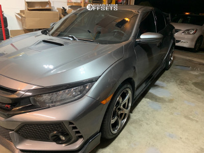2018 Honda Civic with 18x9.5 38 Advan Racing TC4 and 255/40R18