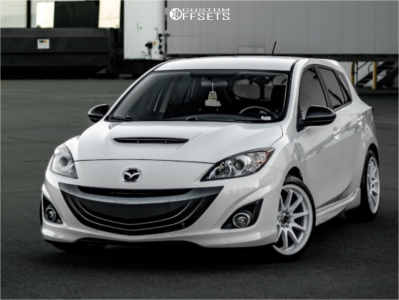 2013 Mazda 3 with 18x8.5 35 JNC Jnc006 and 225/40R18 Continental