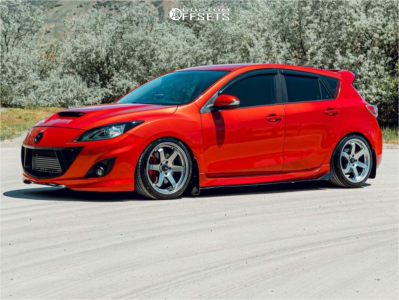 B*a様 がまへら　MARK2 プロタイプ　十三尺 2012 Mazda 3 with 18x8.5 35 AVID1 AV6 and 225/40R18 Barum 5hm and