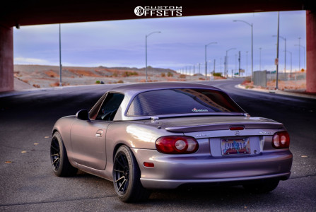 2004 Mazda Miata with 15x9 35 Advanti Racing Storm S1 and 225/45R15