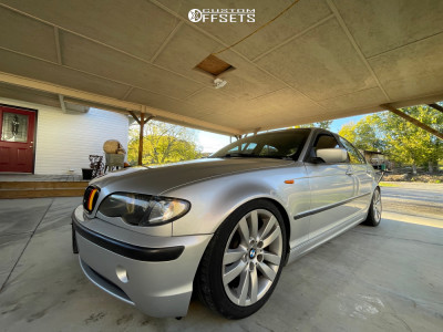 2003 BMW 325i Base - 17x8 34mm / 17x8.5 34mm - OEM Wheels Style 161 - Coilovers - 235/40R17 / 245/40R17