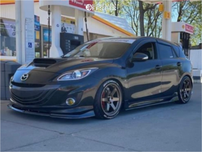 2011 Mazda 3 with 18x8.5 35 ADV.1 Av06 and 215/35R18 Nankang Ns-25