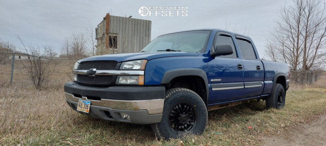 2003 Chevrolet Silverado 2500 HD - 16x8 -6mm - Vision Warrior - Level 2" Drop Rear - 265/75R16