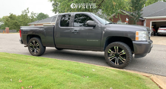 ブラック XL トップス 2010 Chevrolet Silverado 1500 with 22x9 24 4Play Cv44 and