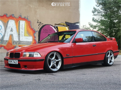 1993 BMW 318is Base - 18x8 47mm / 18x8.5 50mm - OEM Wheels Style108 - Coilovers - 205/35R18 / 215/35R18