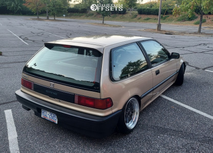 1990 Honda Civic with 15x8 25 Circuit Performance Cp11 and 195