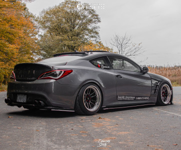 2013 Hyundai Genesis Coupe with 18x9.5 10 Cosmis Racing Xt