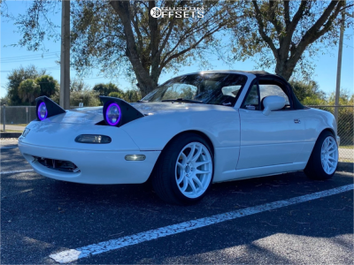 15.yo.ko様 1993 Mazda Miata with 15x8 5 Work Emotion Cr Kiwami and 195/45R15